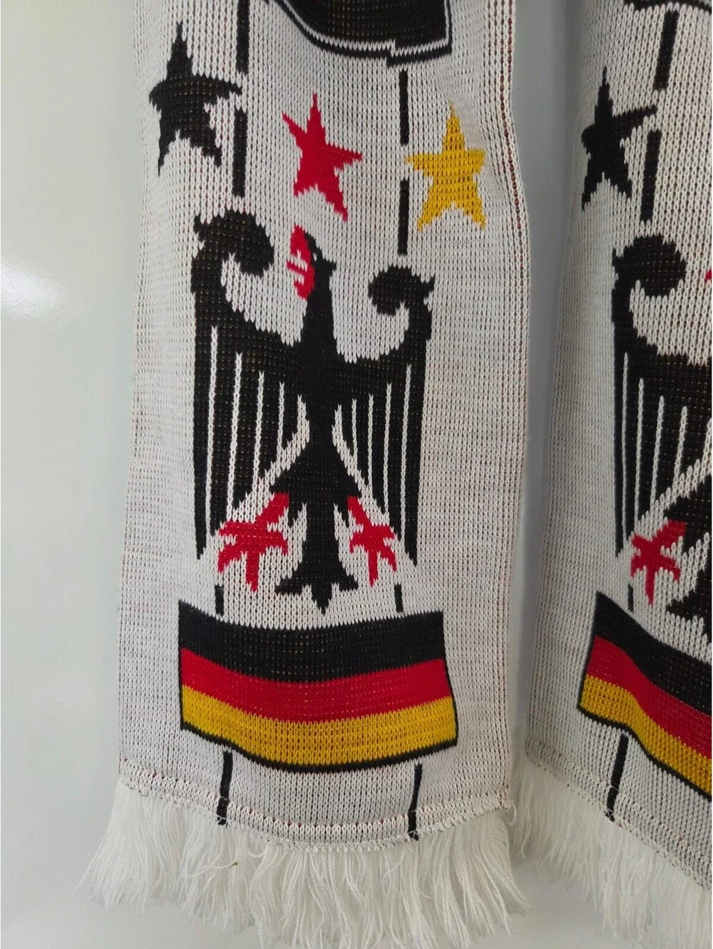 Germany National Team Knit Scarf with Eagle and Flag Design